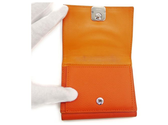 Cartera Trifold Anagram Loewe Naranja - vista 6