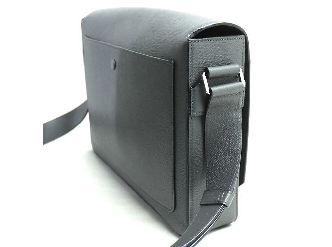 Bolsa de Ombro Masculina Valextra em Cinza Carvão - vista 2
