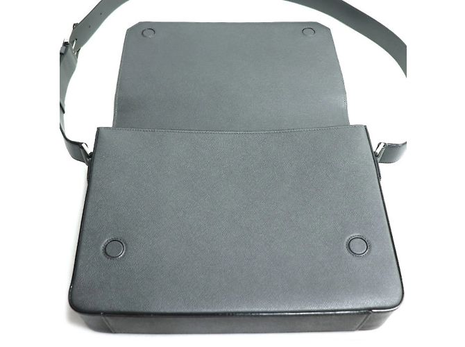 Bolsa de Ombro Masculina Valextra em Cinza Carvão - vista 3