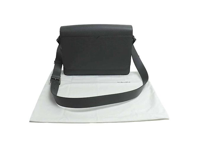 Bolsa de Ombro Masculina Valextra em Cinza Carvão - vista 8