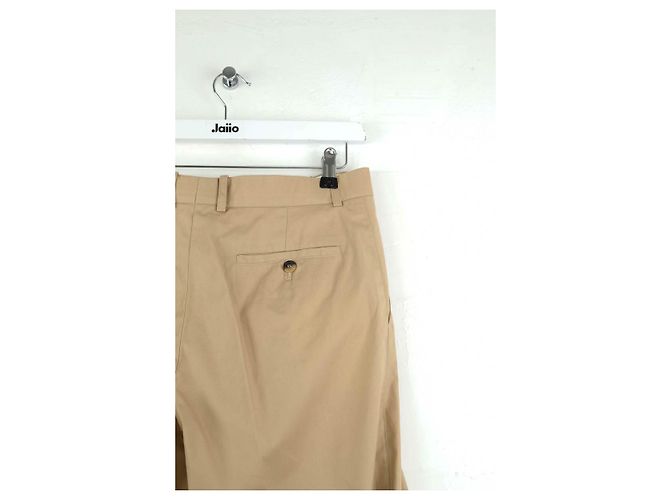 Céline Calça larga de algodão bege - vista 4
