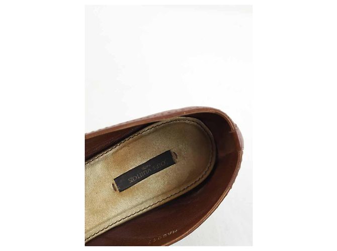 Louis Vuitton Bailarinas de cuero marrón Castaño - vista 5