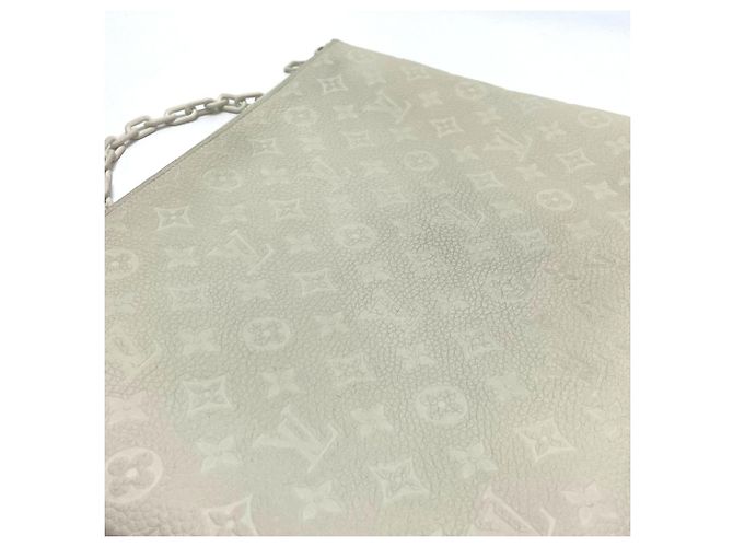 Pochette A4 in pelle Taurillon Monogram Louis Vuitton Bianco - vista 5