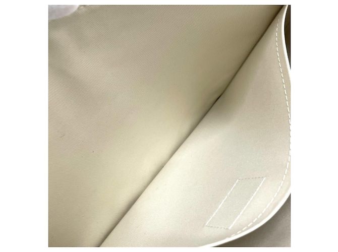 Pochette A4 in pelle Taurillon Monogram Louis Vuitton Bianco - vista 7