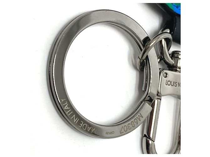Gepolsterter Charm-Schlüsselanhänger Monogramm Louis Vuitton Braun Blau - Ansicht 2