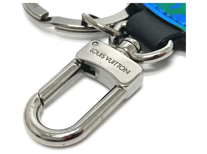 Gepolsterter Charm-Schlüsselanhänger Monogramm Louis Vuitton Braun Blau - Ansicht 3