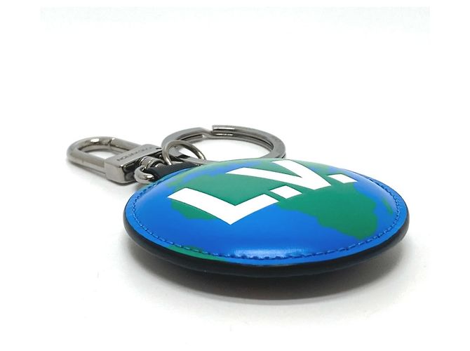 Gepolsterter Charm-Schlüsselanhänger Monogramm Louis Vuitton Braun Blau - Ansicht 4