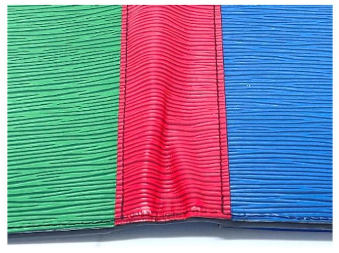 Cartera Bifold Long Brazza NM de Cuero Epi Louis Vuitton Roja Azul Verde - vista 13