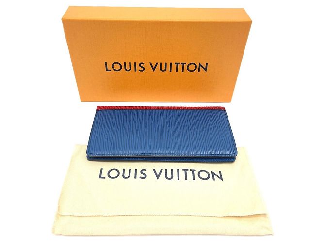 Cartera Bifold Long Brazza NM de Cuero Epi Louis Vuitton Roja Azul Verde - vista 14