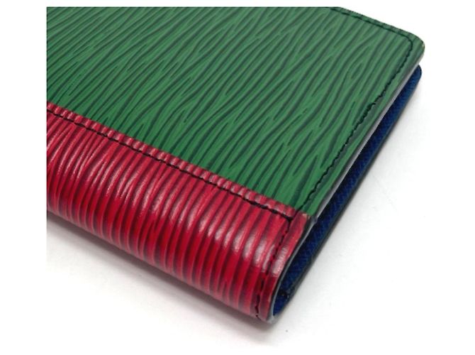 Cartera Bifold Long Brazza NM de Cuero Epi Louis Vuitton Roja Azul Verde - vista 5