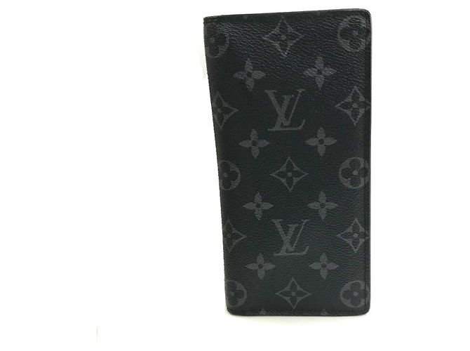 Brazza Louis Vuitton Monogram Eclipse Bifold Wallet Black - view 2