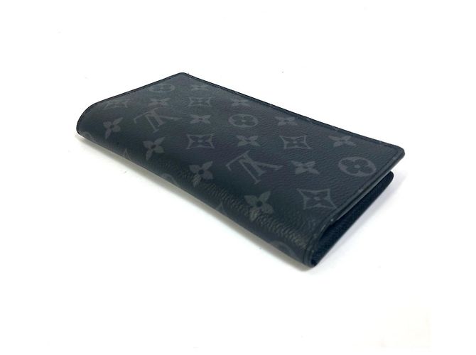 Brazza Louis Vuitton Monogram Eclipse Bifold Wallet Black - view 4