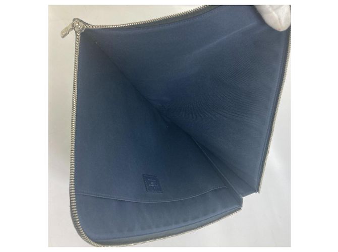 Borsa Clutch Pochette Jour GM Monogramma Cobalto di Louis Vuitton Bianco Rosso Blu navy - vista 8