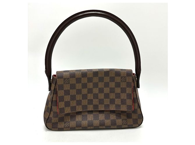 Louis Vuitton Damier Mini Looping Schultertasche Braun Damier ebene - Ansicht 2