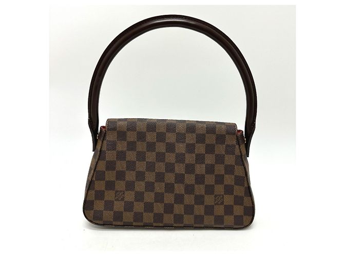Louis Vuitton Damier Mini Looping Schultertasche Braun Damier ebene - Ansicht 4