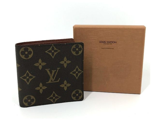 Portafoglio corto Marco Monogramma Louis Vuitton Marrone - vista 16