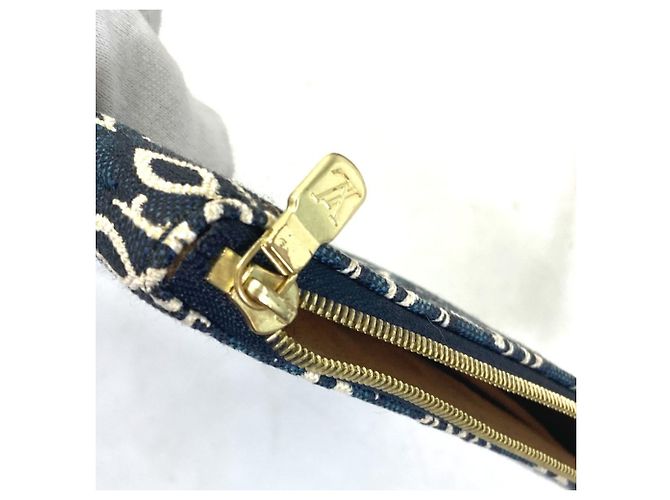 Borsa a Spalla Neverfull MM in Jacquard Monogram Louis Vuitton M57484 Blu navy - vista 14