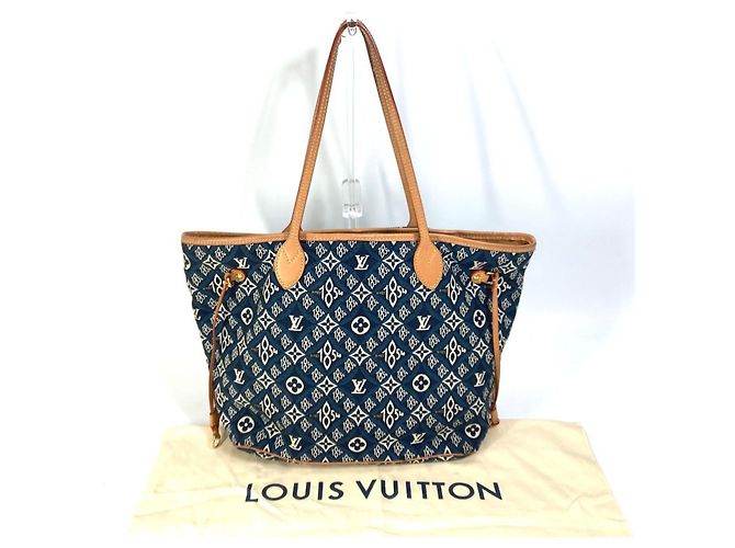 Borsa a Spalla Neverfull MM in Jacquard Monogram Louis Vuitton M57484 Blu navy - vista 17