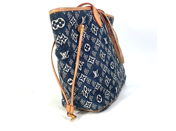 Borsa a Spalla Neverfull MM in Jacquard Monogram Louis Vuitton M57484 Blu navy - vista 2