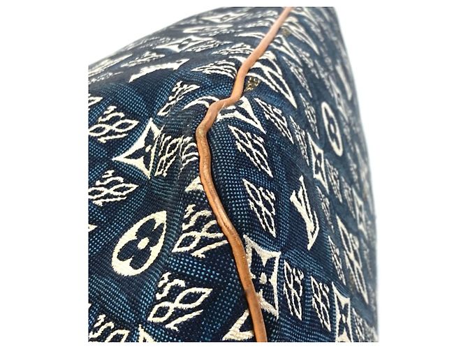 Borsa a Spalla Neverfull MM in Jacquard Monogram Louis Vuitton M57484 Blu navy - vista 5