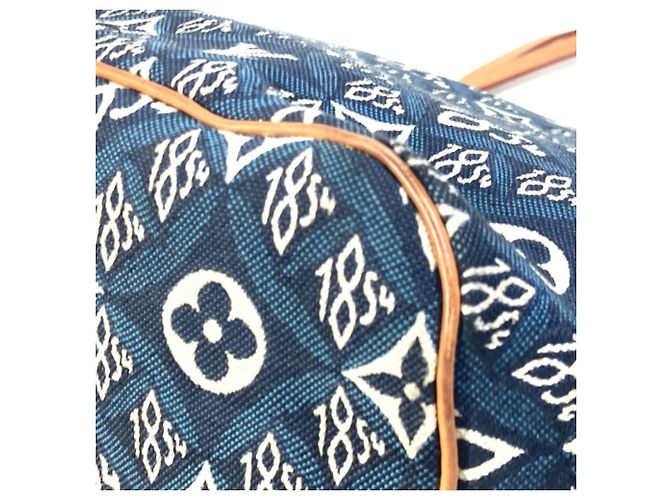 Borsa a Spalla Neverfull MM in Jacquard Monogram Louis Vuitton M57484 Blu navy - vista 6