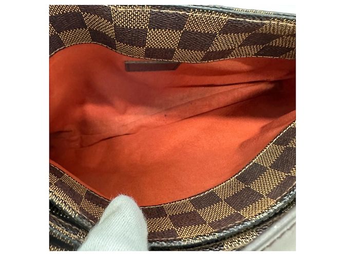 Borsa a Spalla Damier Aubergine Louis Vuitton Marrone Damier ebene - vista 14