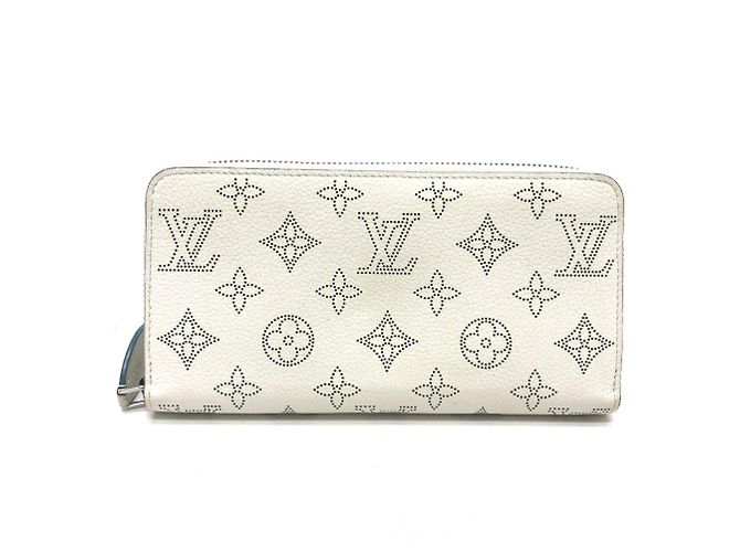 Cartera Zippy Monogram Mahina Louis Vuitton Blanco - vista 3