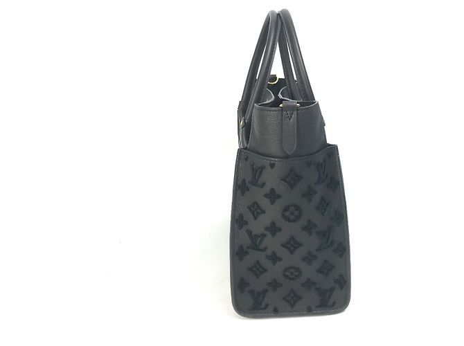 Louis Vuitton Monogram Tuftage On My Side MM Tote Bag Schwarz - Ansicht 4