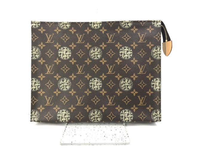 Borsa Clutch Pochette Voyage Louis Vuitton Monogram Christopher Nemeth Rope Marrone - vista 2