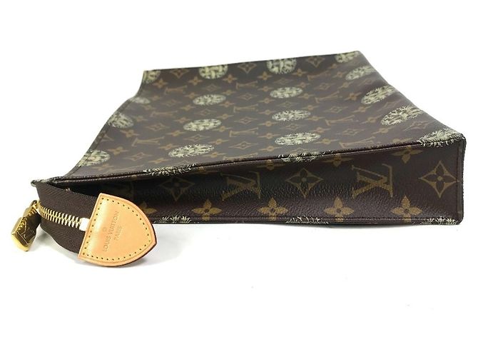 Borsa Clutch Pochette Voyage Louis Vuitton Monogram Christopher Nemeth Rope Marrone - vista 3
