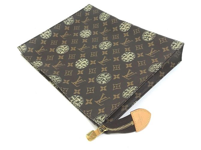 Borsa Clutch Pochette Voyage Louis Vuitton Monogram Christopher Nemeth Rope Marrone - vista 4