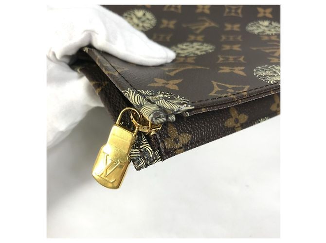 Borsa Clutch Pochette Voyage Louis Vuitton Monogram Christopher Nemeth Rope Marrone - vista 8
