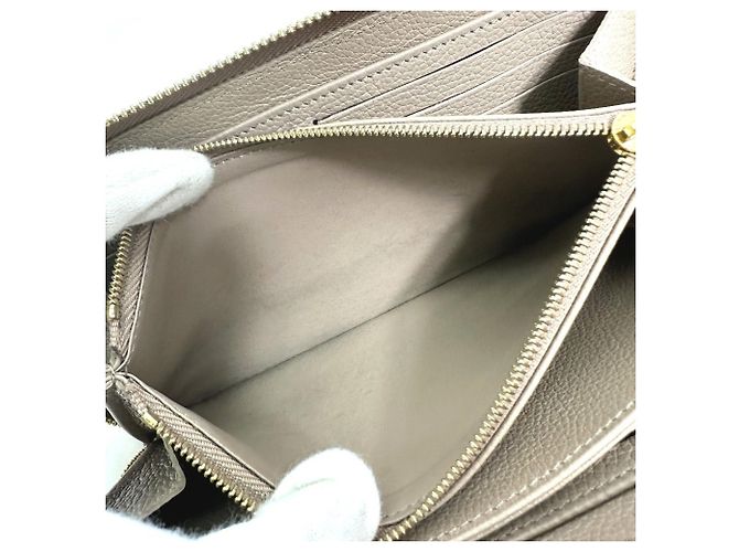 Cartera Larga Monogram Empreinte Louis Vuitton Beige Gris - vista 13