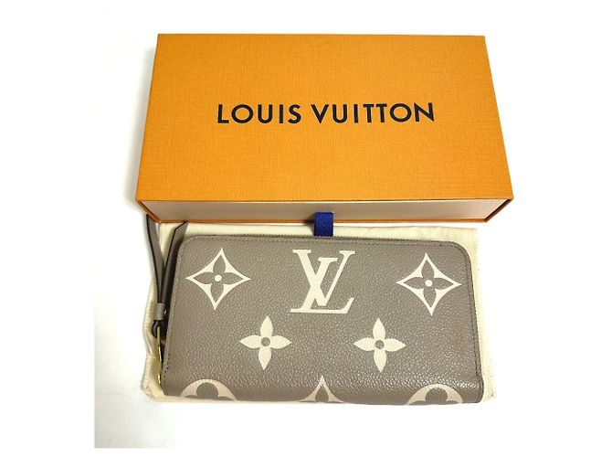 Cartera Larga Monogram Empreinte Louis Vuitton Beige Gris - vista 14