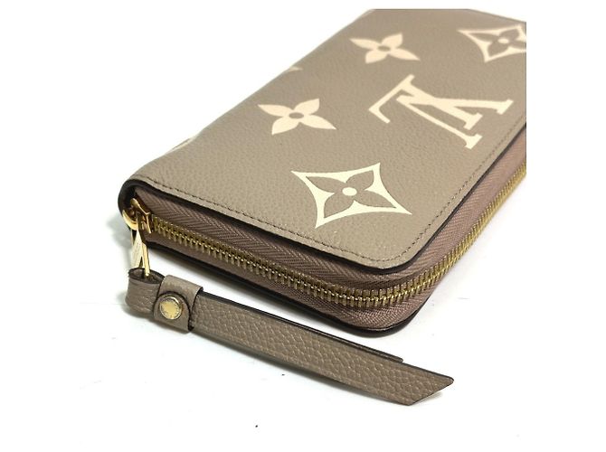 Cartera Larga Monogram Empreinte Louis Vuitton Beige Gris - vista 3