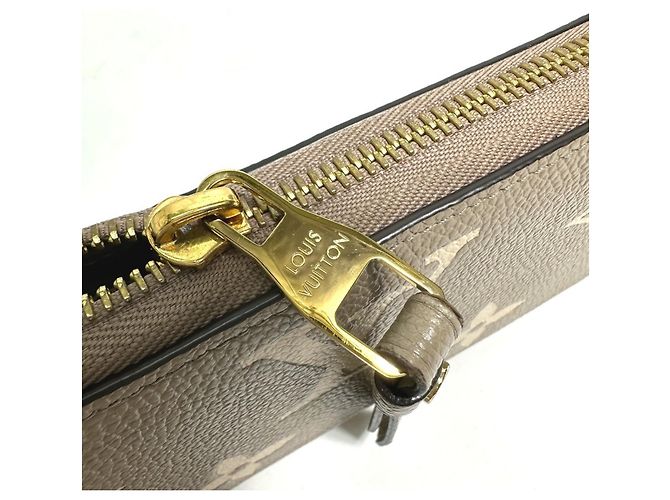 Cartera Larga Monogram Empreinte Louis Vuitton Beige Gris - vista 7