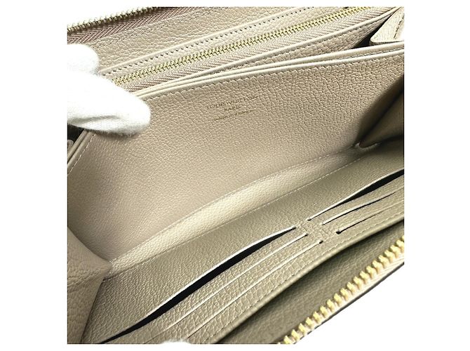 Cartera Larga Monogram Empreinte Louis Vuitton Beige Gris - vista 9