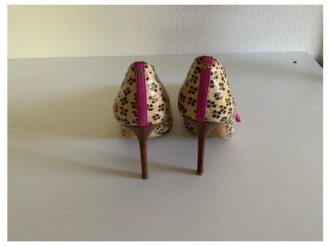 Décolleté Dsquared2 in pelle leopardata rosa Stampa leopardo - vista 4