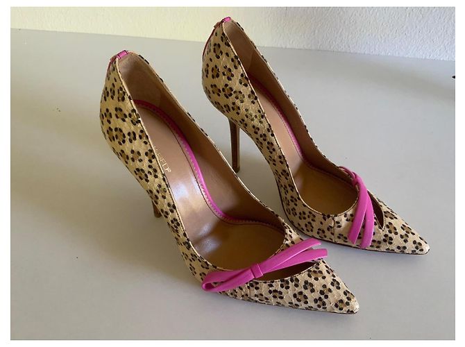 Décolleté Dsquared2 in pelle leopardata rosa Stampa leopardo - vista 6