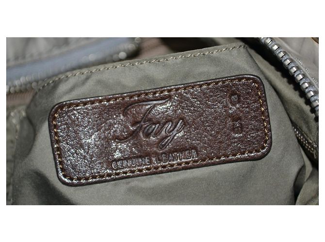 Borsa a mano Fay in tessuto grigio - vista 8