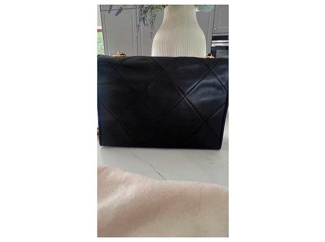 Borsa fotocamera Chanel nera in pelle d'agnello Nero - vista 19