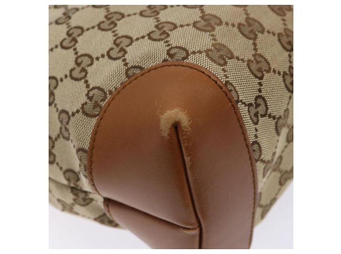 Borsa a Spalla GG Canvas Gucci Beige Argento 308930 Auth yk18742 - vista 11