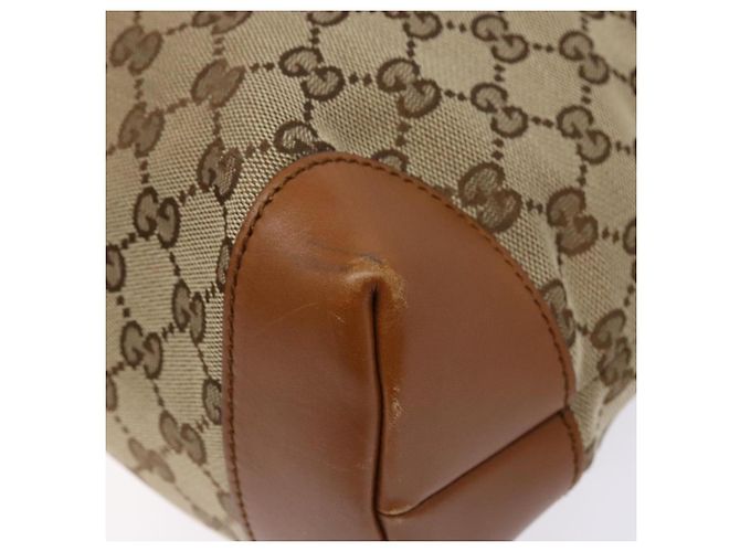 Borsa a Spalla GG Canvas Gucci Beige Argento 308930 Auth yk18742 - vista 12