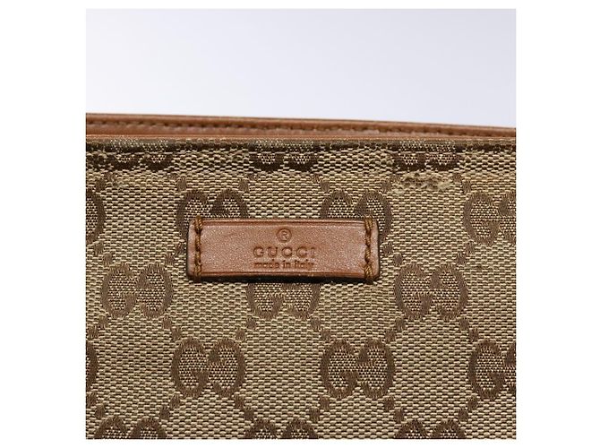 Borsa a Spalla GG Canvas Gucci Beige Argento 308930 Auth yk18742 - vista 14