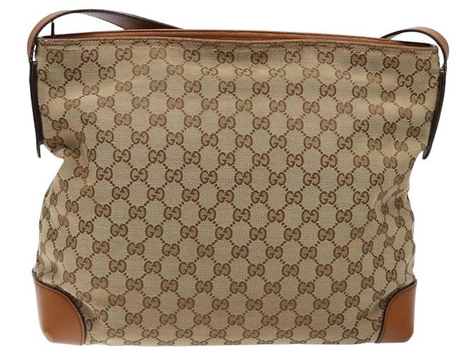 Borsa a Spalla GG Canvas Gucci Beige Argento 308930 Auth yk18742 - vista 3