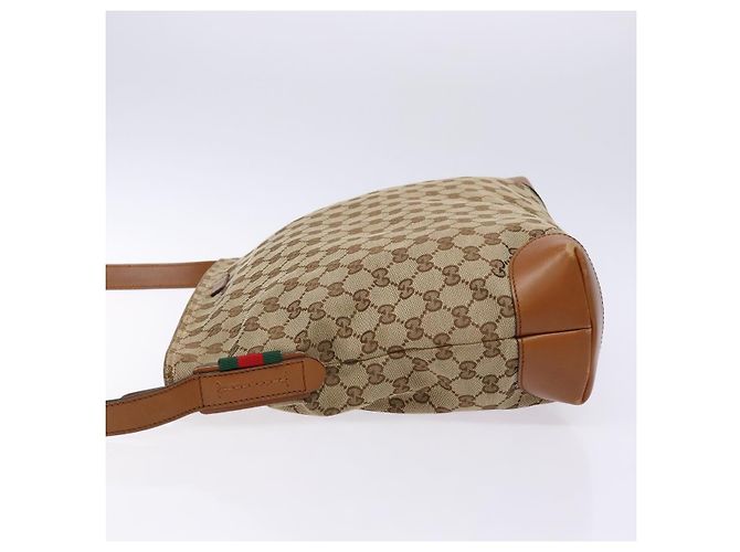 Borsa a Spalla GG Canvas Gucci Beige Argento 308930 Auth yk18742 - vista 5