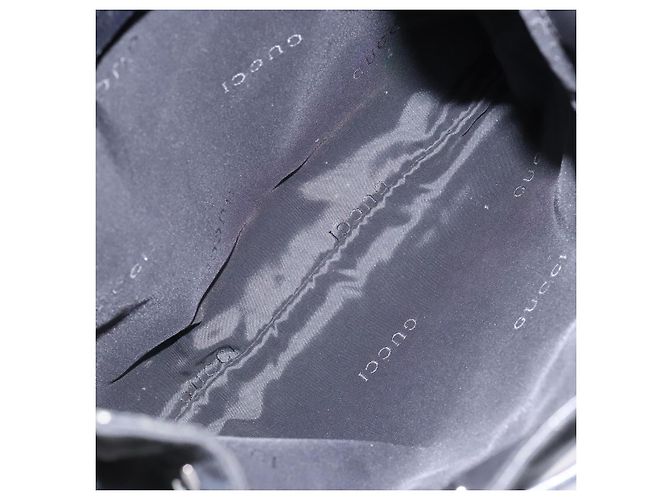 Borsa a Spalla GUCCI in Tela Nera Argento 001 4021 Auth ep9915 Nero - vista 16