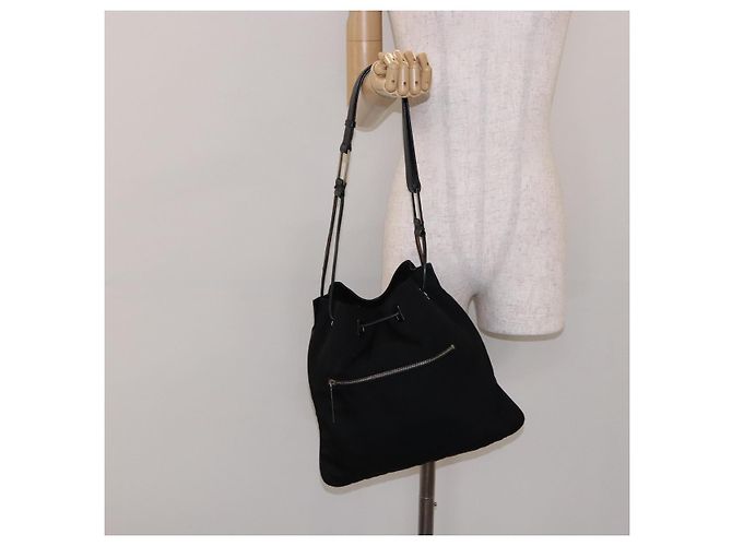 Borsa a Spalla GUCCI in Tela Nera Argento 001 4021 Auth ep9915 Nero - vista 22