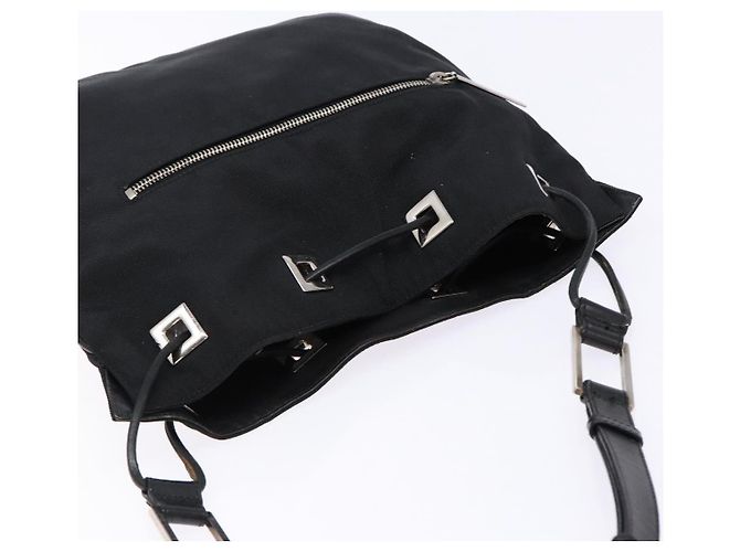 Borsa a Spalla GUCCI in Tela Nera Argento 001 4021 Auth ep9915 Nero - vista 6