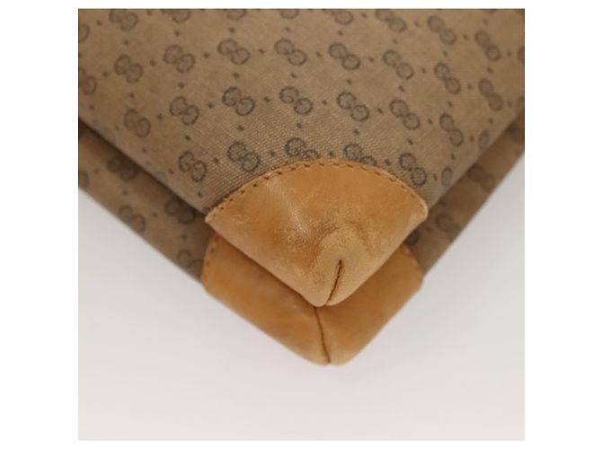 Gucci Borsa a Spalla Micro GG Supreme PVC Beige Oro 007 92 5548 Auth BA4470 D'oro - vista 13